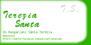 terezia santa business card
