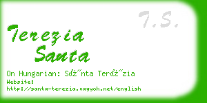 terezia santa business card